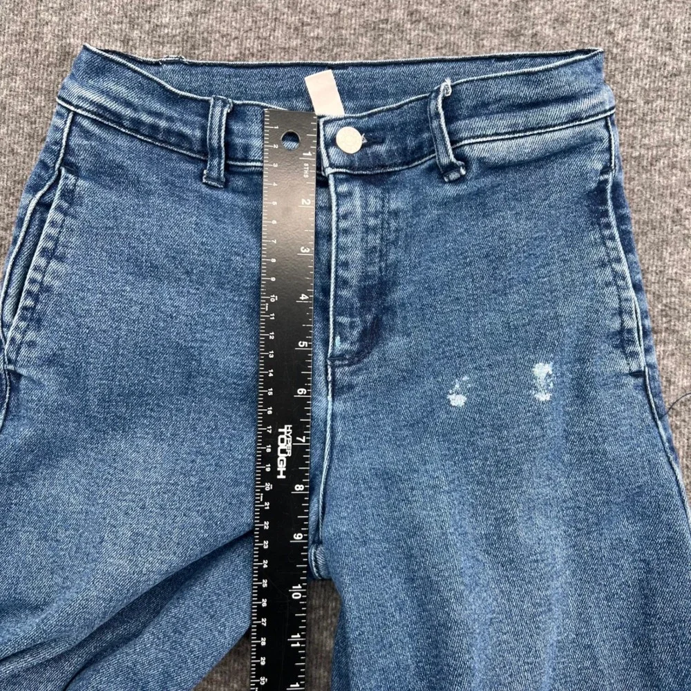 Tractr Girls Blue Wide Leg Flare Jeans Star Studded Medium Wash Size 10